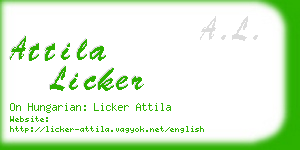 attila licker business card